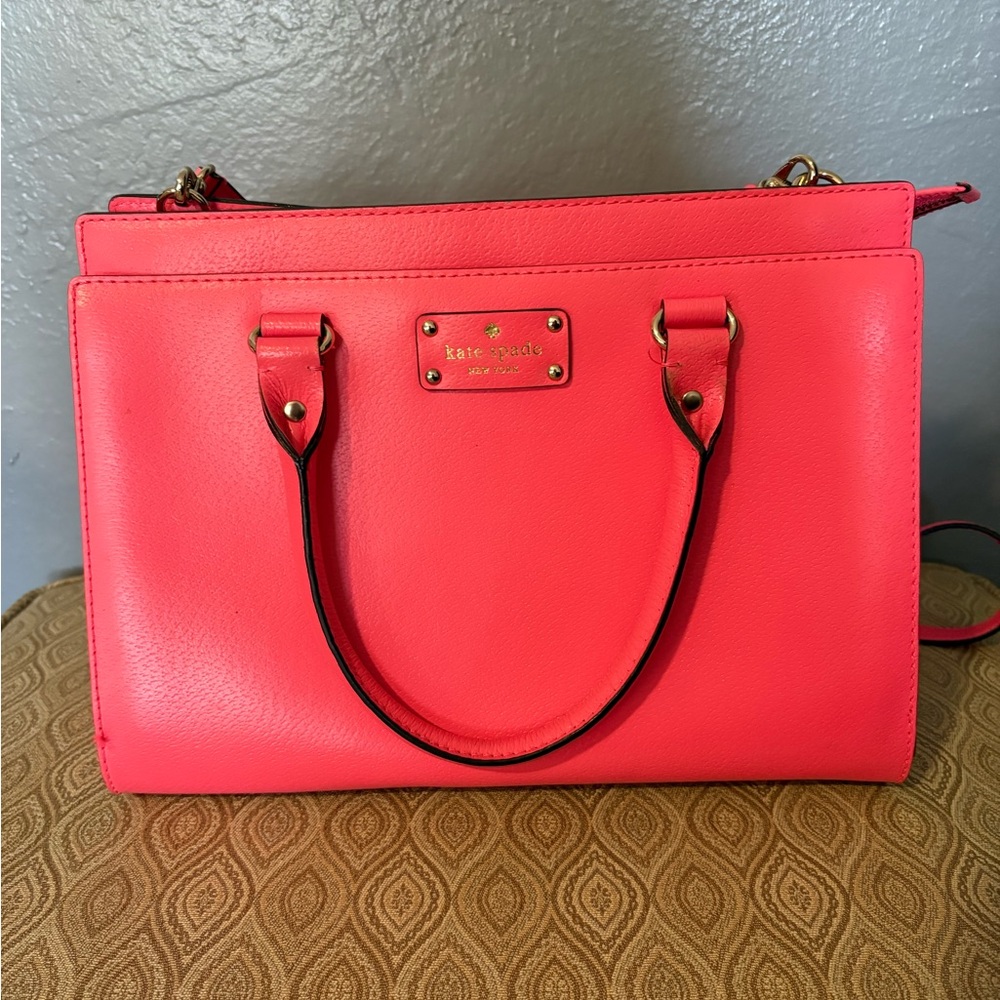 Kate Spade Pink Satchel Vibrant and Structured